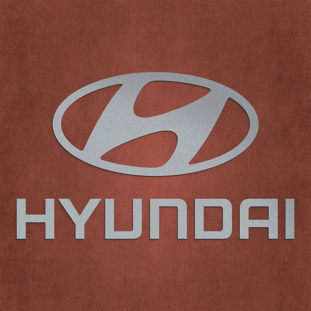 DUBLEZ | Sigla din lemn pentru perete a mașinii - Hyundai