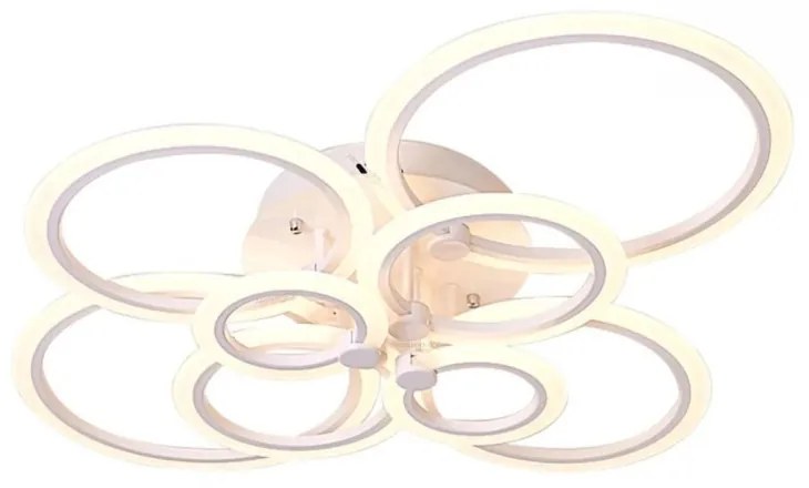 Lustra LED Cu Telecomanda, Elit's Esn K38/8, 250W, Alb