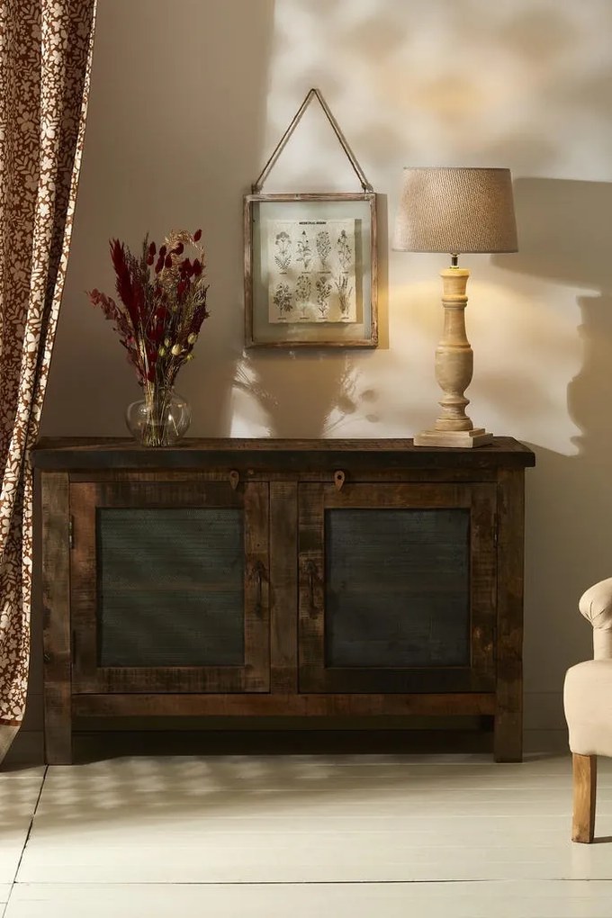 Bufet rustic din lemn de mango si acacia, "Campagne", 115 x 42 x H76cm