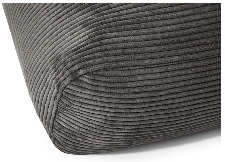 Fotoliu puf pentru copii albastru cu tapițerie din catifea reiată Snug 80 – SLOWDOWN