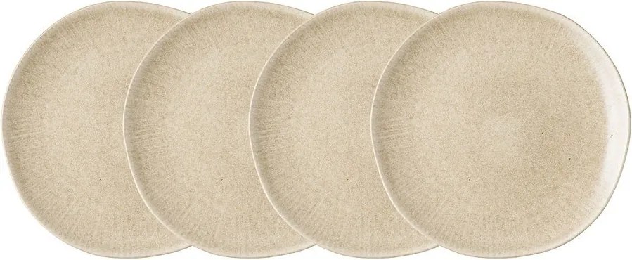 Farfurii grej 4 buc. din gresie ø 21 cm Viola – House Nordic