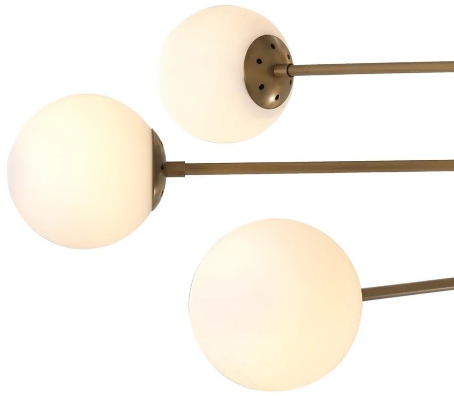 Lustra design LUX cu 12 surse de lumina Tortora, alama antic 112071 HZ