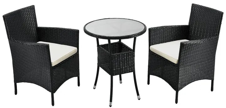 Juskys Set balcon Bayamo - negru
