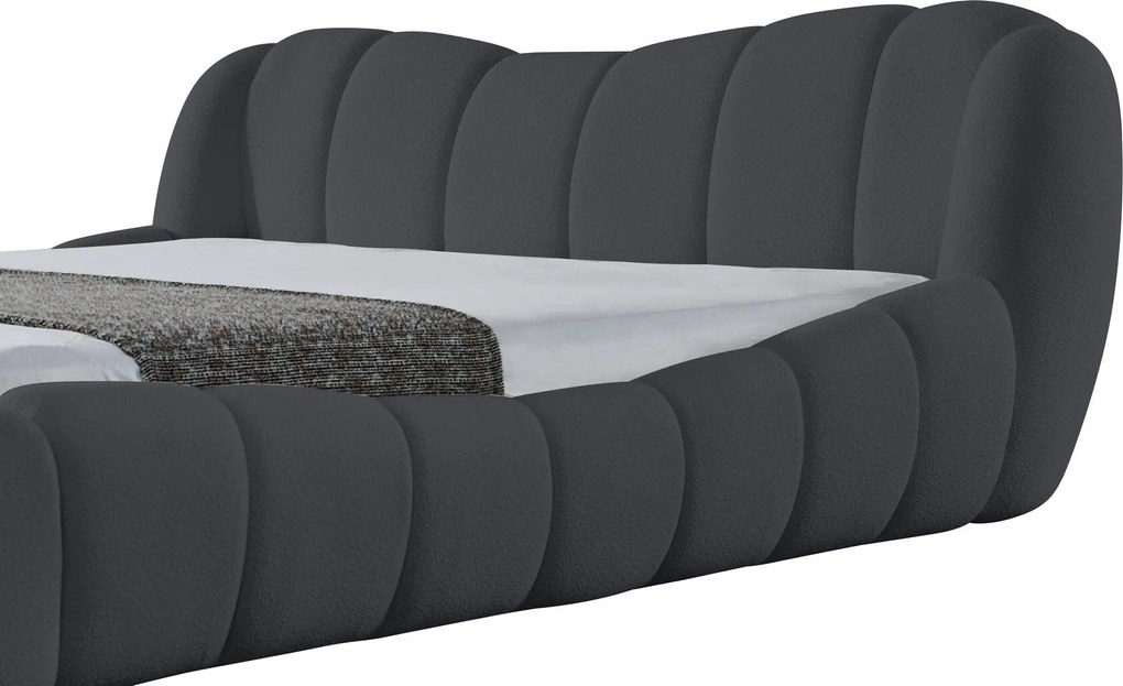 Pat dormitor dumonde, tapitat gri Royal 180x200 cm