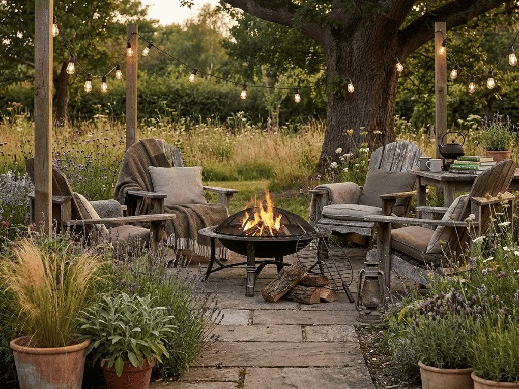 Foc de tabara metalic portabil FIREBOWL ∅ 90 cm, negru