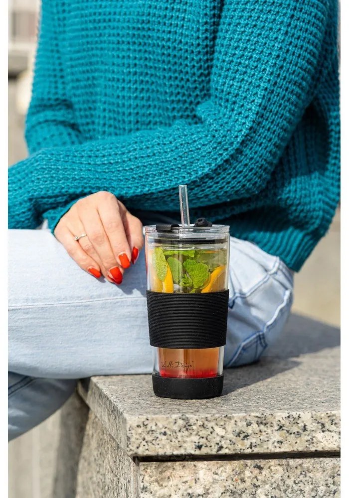 Cană termos neagră 600 ml Fuori – Vialli Design