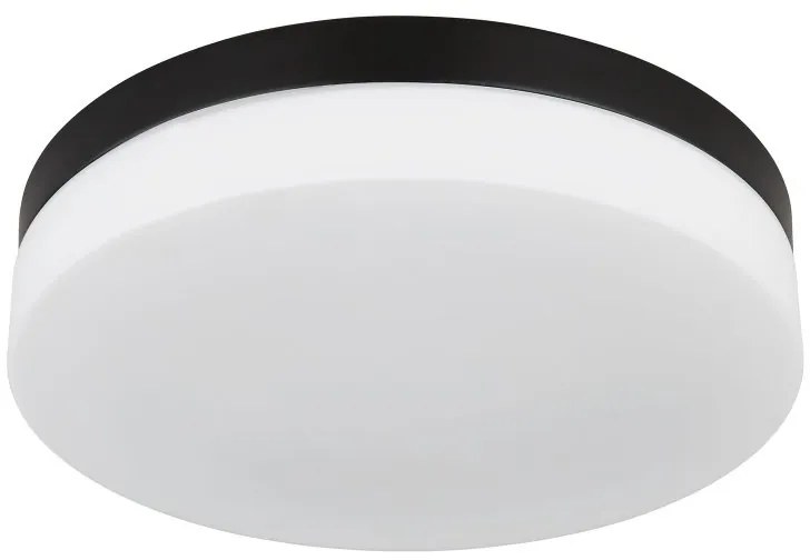Plafoniera pentru exterior design modern IP44 Vranos negru, opal 30cm