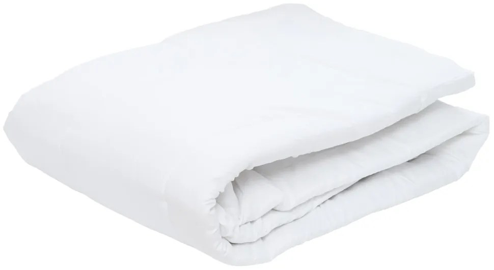 Patura de vara matlasata 140x200 cm cu perna 70x90 cm ECONOMY PEACH, albă