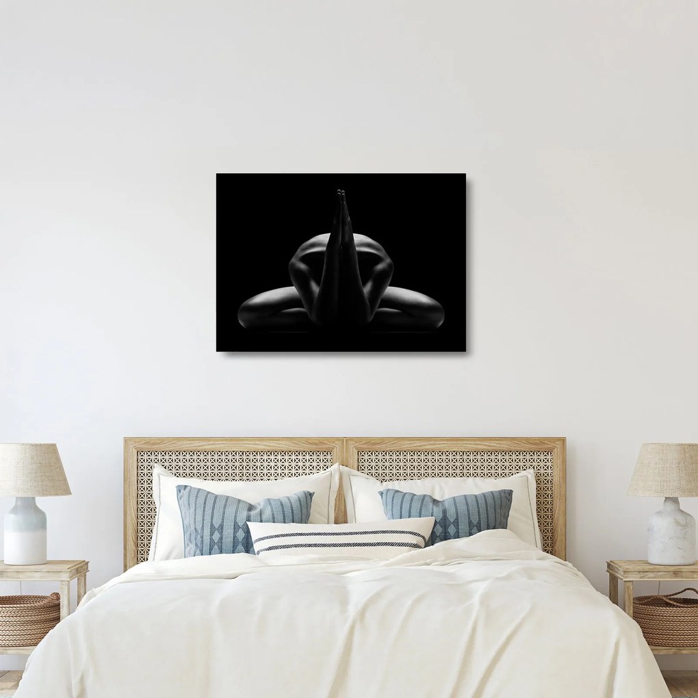Tablou pe sticlă cu nud feminin (70x50 cm)