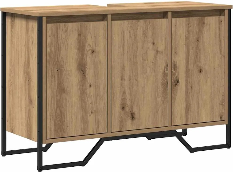 vidaXL Dulap pentru Chiuvetă Altele Stejar Artizanal 91 x 35 x 60 cm