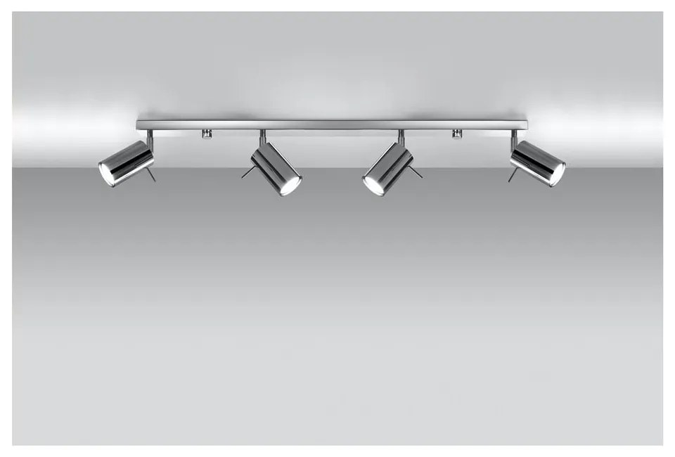 Plafonieră Sollux Etna 4L, argintiu