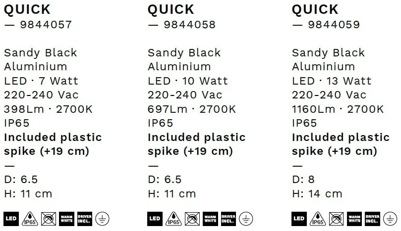Proiector LED cu tarus iluminat exterior IP65, QUICK 13W