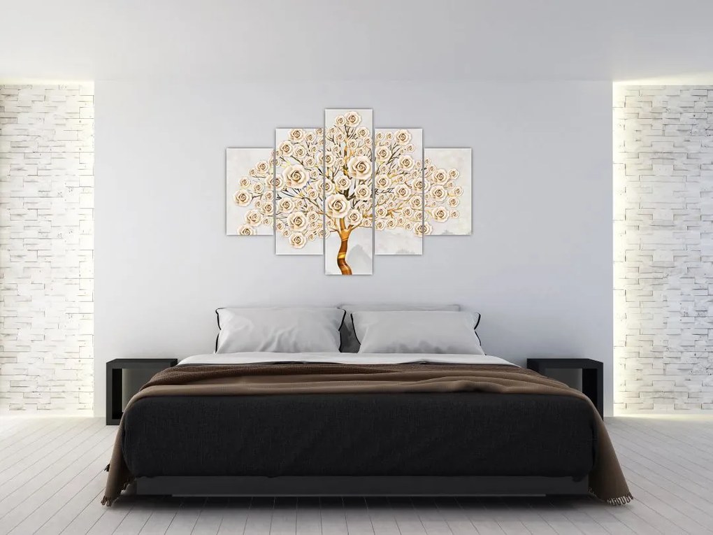 Tablou cu copac cu flori (150x105 cm)