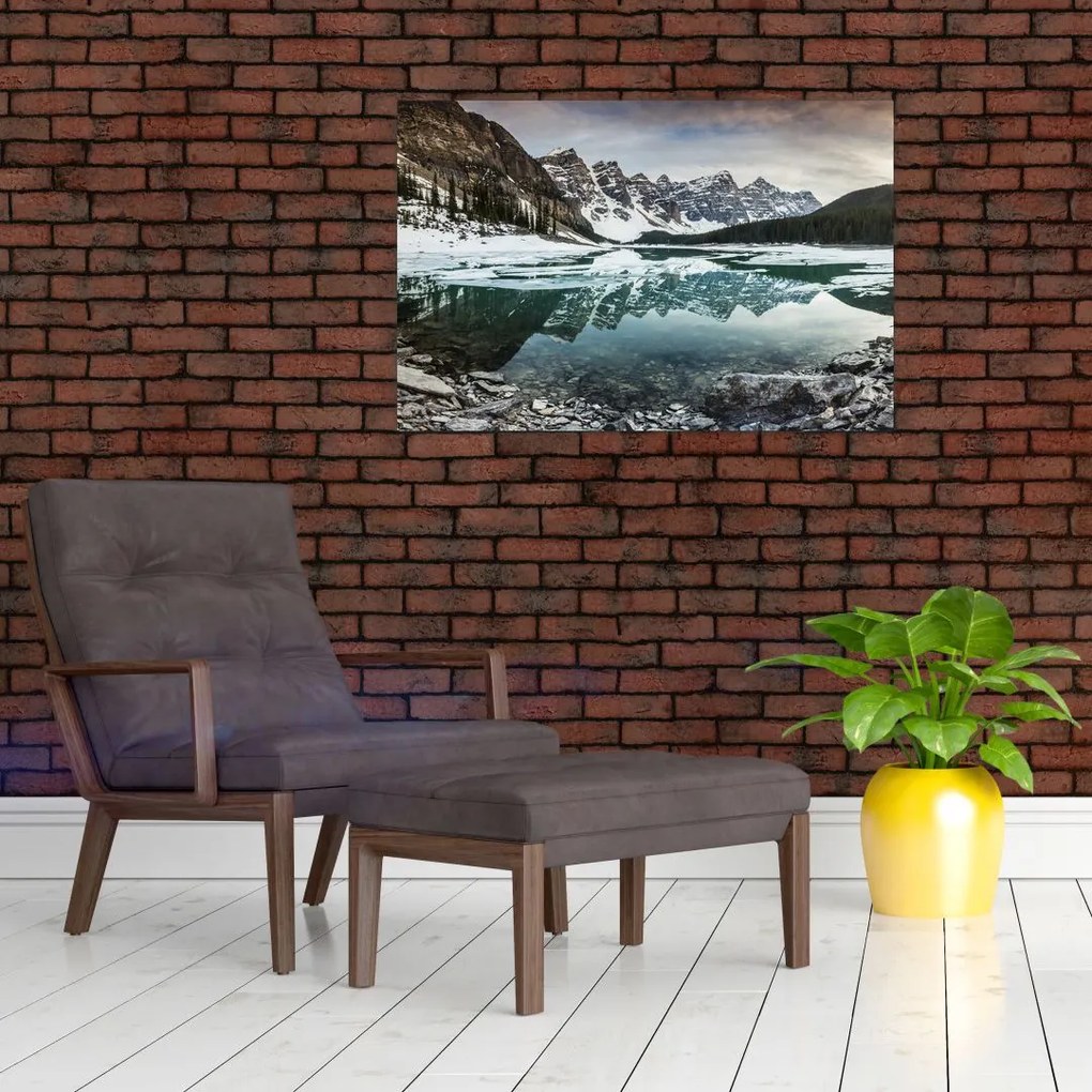 Tablou - lacul iarna (90x60 cm)