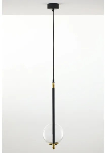 Lustră pe cablu Jupiter 2023 ZAFRA 1xG9/10W/230V negru/auriu/transparent