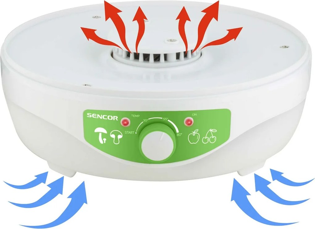 Dezhidrator de alimente Sencor SFD 790WH, cu reglare a temperaturii, alb