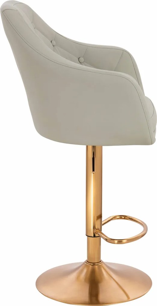 HR831W Scaun Culoare in Piele Ecologica Premium Soft cu Bază Aurie