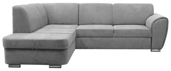 Colțar extensibil în L SERPA, stânga, gri, cu spațiu de depozitare