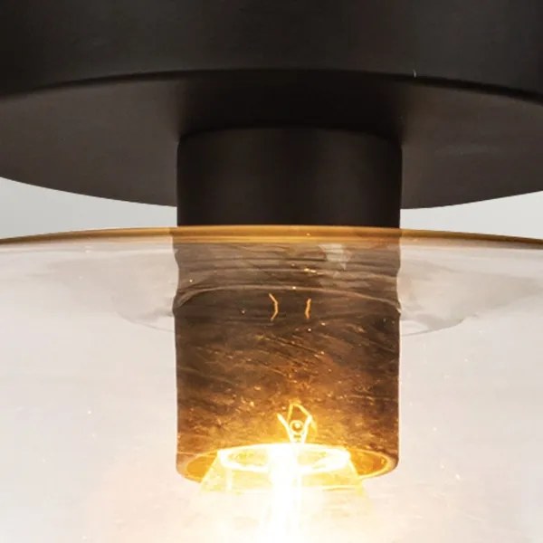 Alora Mood ALM-SYLVIA-SF-BK-CL - Plafonieră SYLVIA 1xE27/60W/230V, neagră