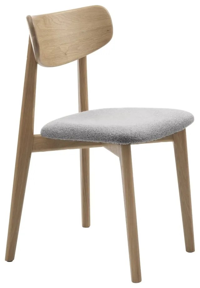 Scaun de dining gri deschis/în culoare naturală Elim – Unique Furniture