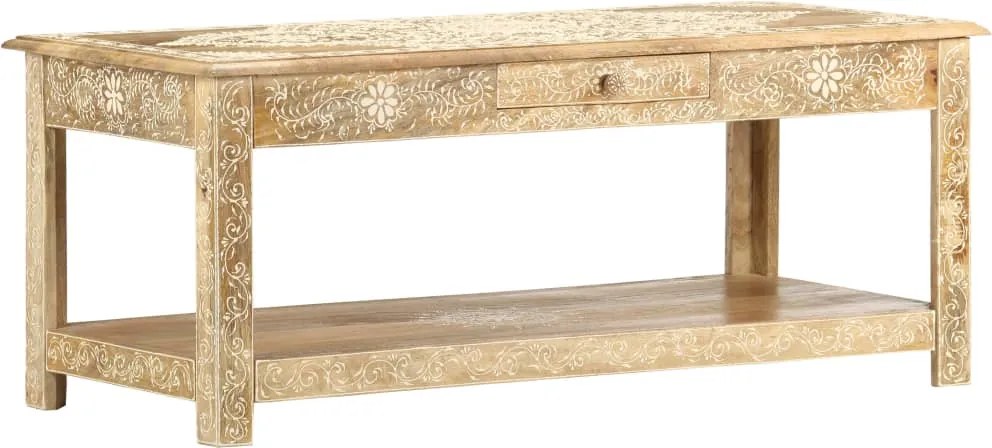 vidaXL Măsuță de cafea, 110 x 50 x 45 cm, lemn de mango vopsit manual