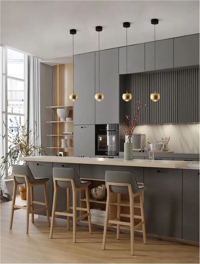 Pendul LED stil minimalist CONGA auriu