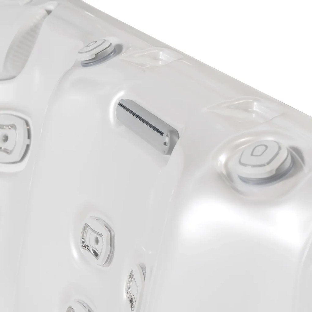 Minipiscina jacuzzi 7 persoane, 46 jeturi hidromasaj, WiFi, sistem audio, pompa caldura inclusa, Wellis Mandala Life Premium