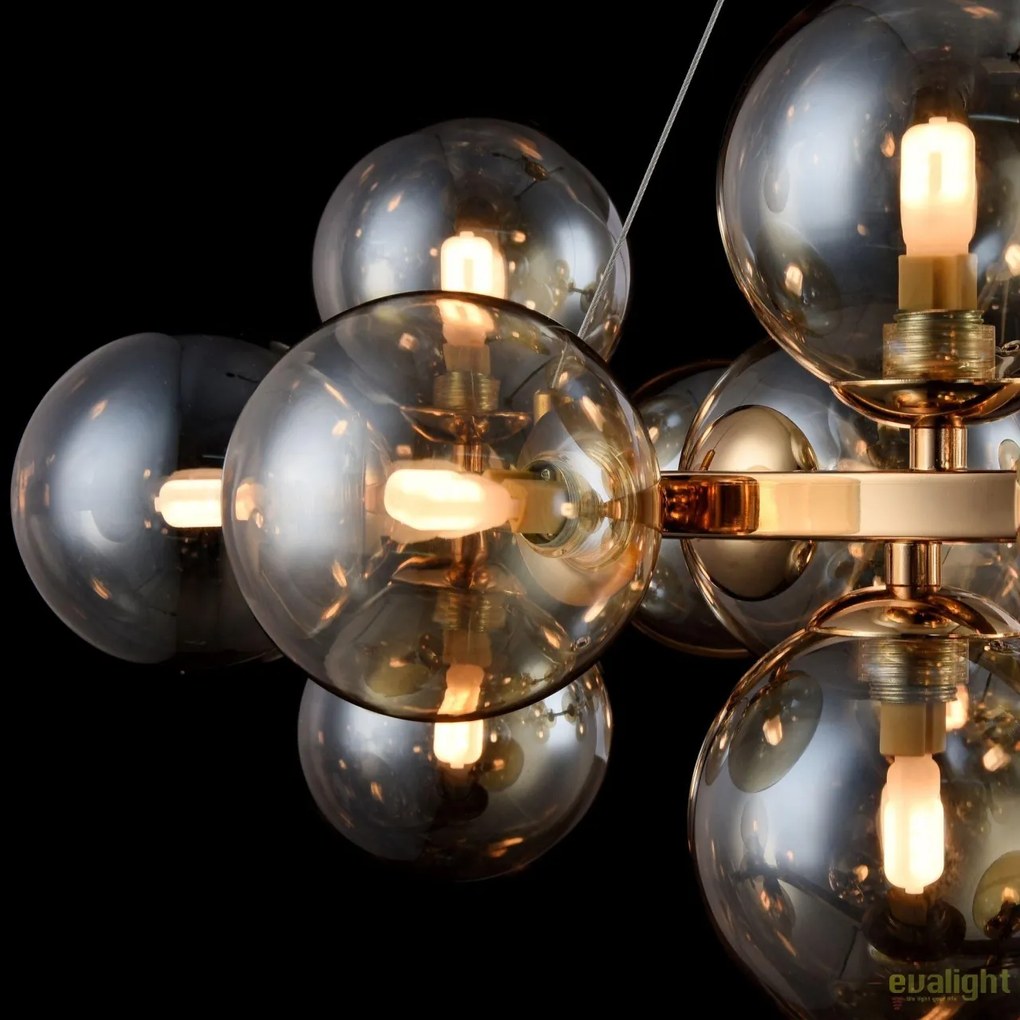 Lustra deosebita cu 25 de surse de lumina Dallas, auriu/ chihlimbar MYMOD548PL-25G