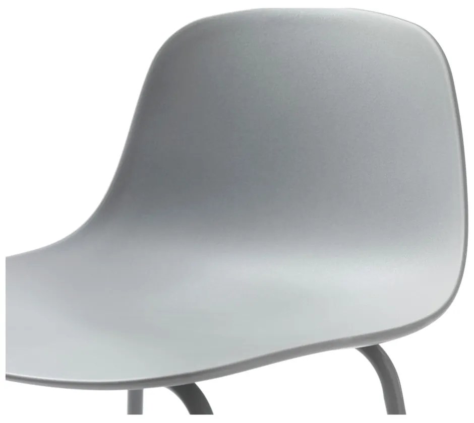 Scaun de bar gri din plastic (înălțime șezut 67,5 cm) Whitby – Unique Furniture