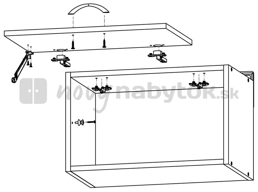 Dulap superior de bucătărie Junona line GO/50/30 (stejar sonoma). 742479