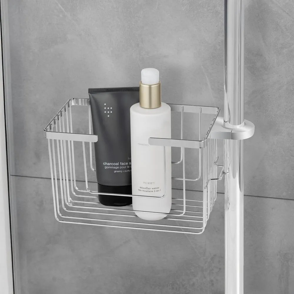 Raft pentru baie argintiu lucios autoadeziv din oțel inoxidabil Valognes – Wenko