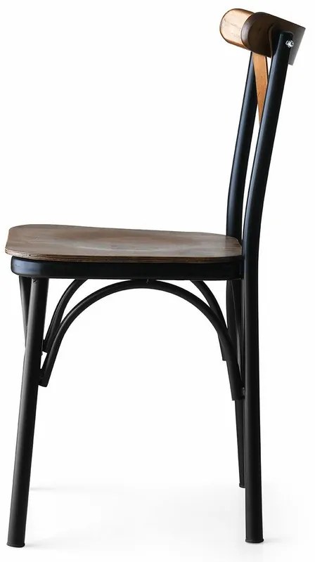 Set de scaune de sufragerie Ahsap Ekol Walnut, 4buc.