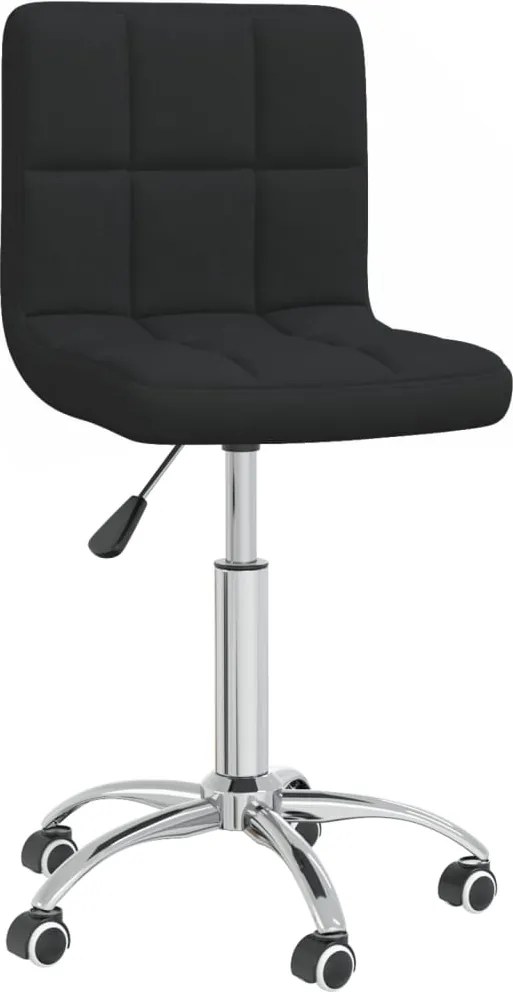 vidaXL Scaun de birou pivotant, negru, material textil