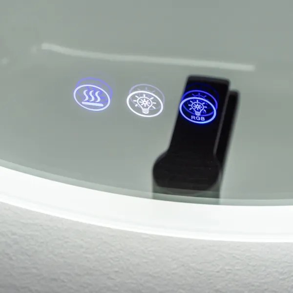 Brilagi-LED CLARA PRO - Oglindă încălzită cu iluminare integrată RGBW, dimabilă, LED/18W/230V, Ø 60 cm IP44