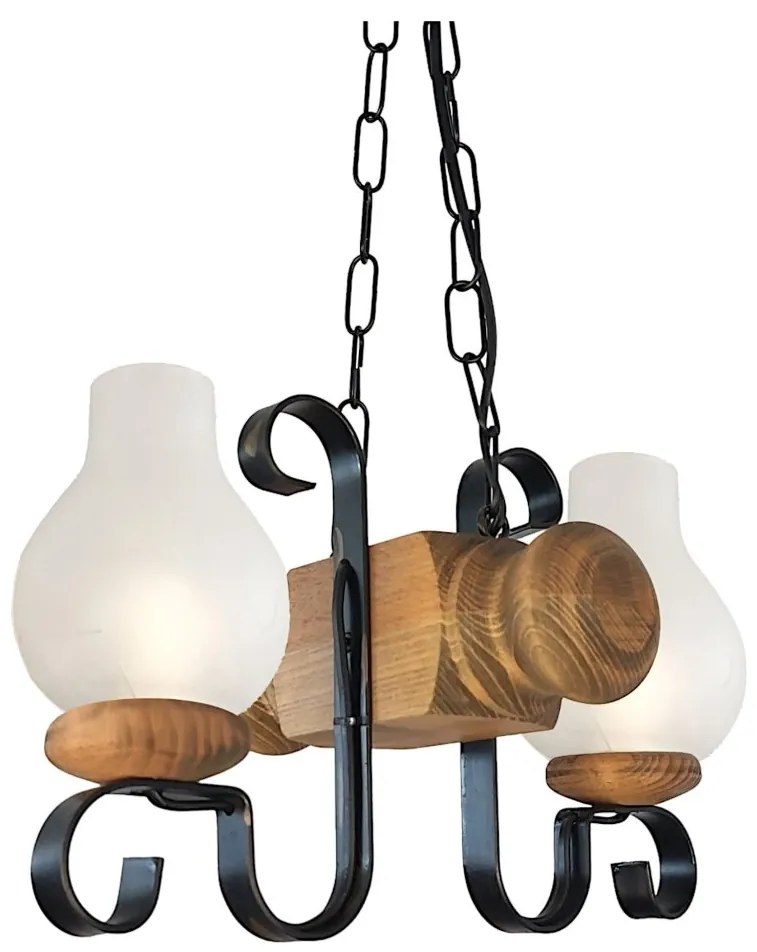 Candelabru rustic fabricat manual din lemn Rustic WOOD-RU-SP2