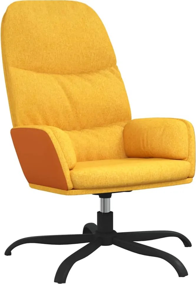 vidaXL Scaun de relaxare, galben muștar, material textil