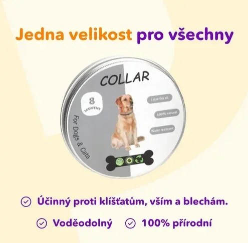 Zgardă antiparazitară pentru pisici și câini 38cm - mix de culori