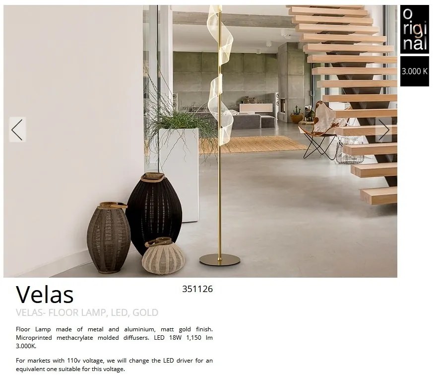 Lampadar LED design modern Velas