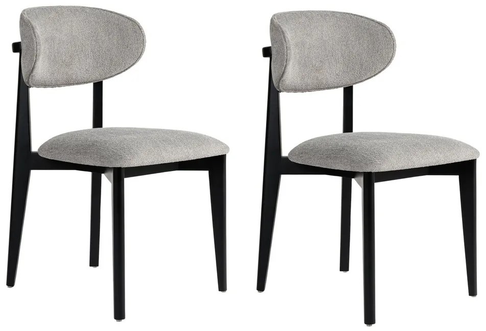 Set de scaune de sufragerie Lionte Grey and Black,2 buc.