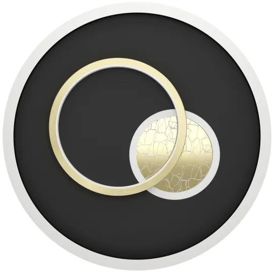 Eglo 901244 - Plafonier LED TIRIOLO LED/14W/230V+LED/8,5W negru/auriu