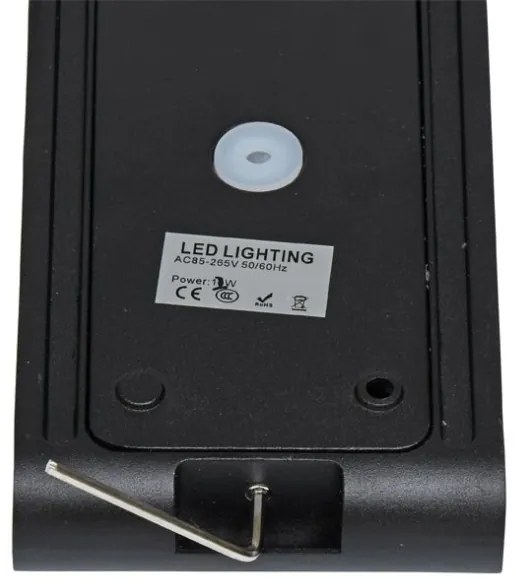 Aplică LED de exterior Ecolite ZFP12-CR BRICK 2xLED/6W/230V IP65 negru