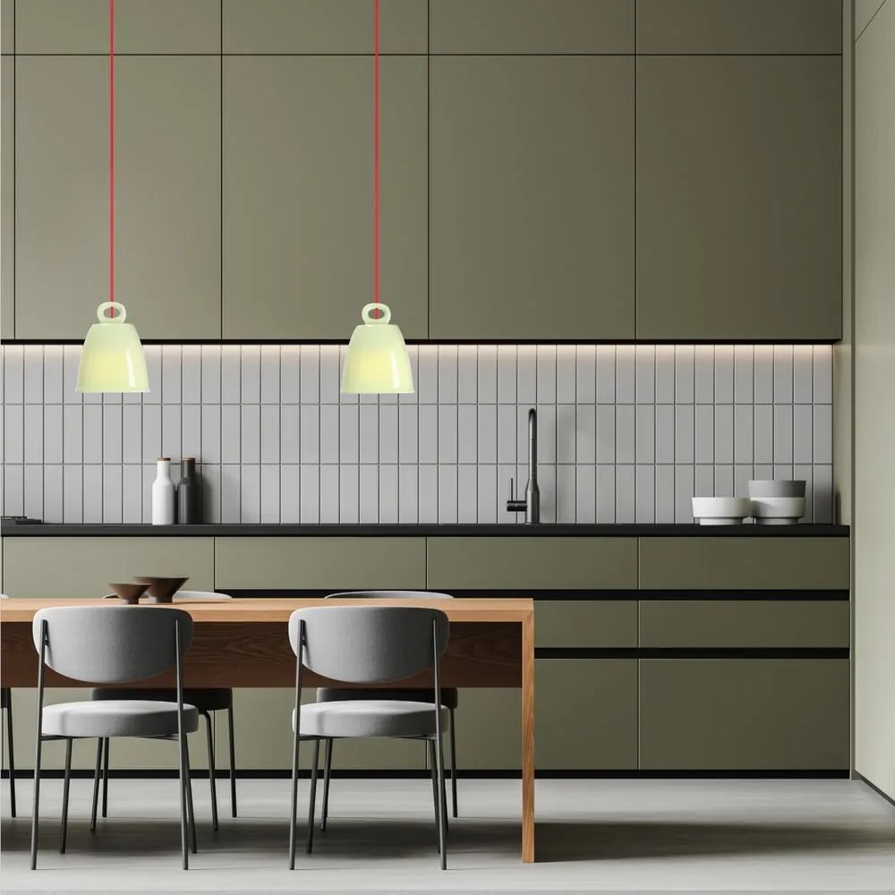 Lustră verde cu abajur din ceramică Sewilla – Candellux Lighting