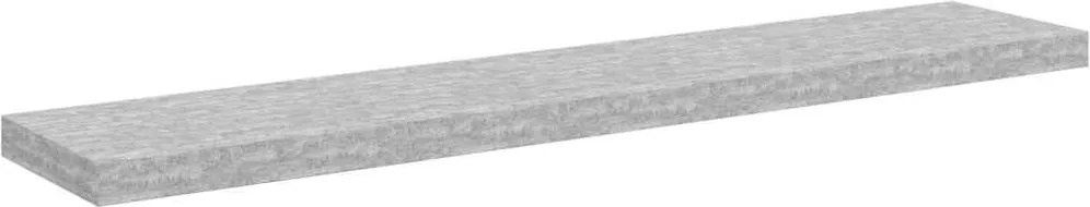 vidaXL Raft de perete suspendat, gri beton, 120x23,5x3,8 cm, MDF