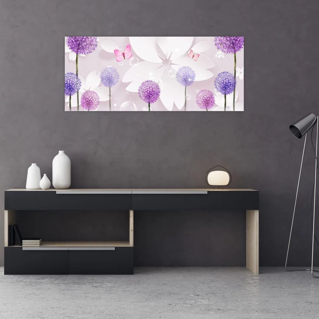 Tablou - Pe râul florilor (120x50 cm)