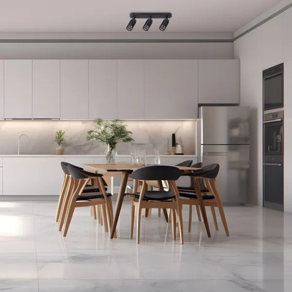 Spot VERTICAL 3xGU10/8W/230V negru