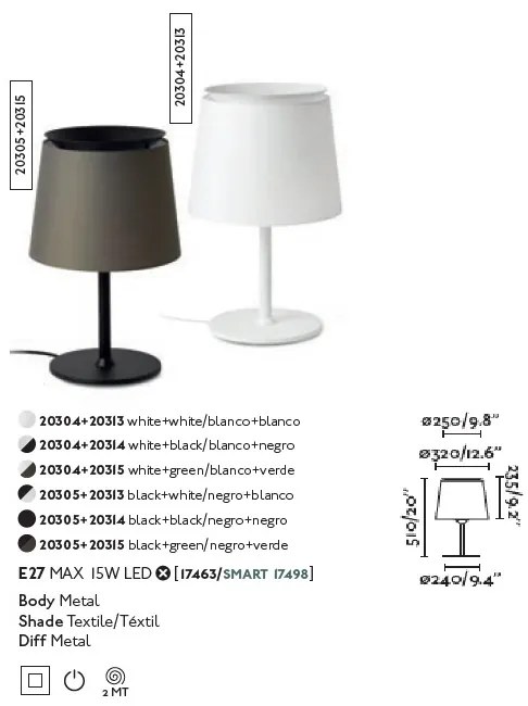 Lampa de masa / Veioza moderna design elegant SAVOY alba