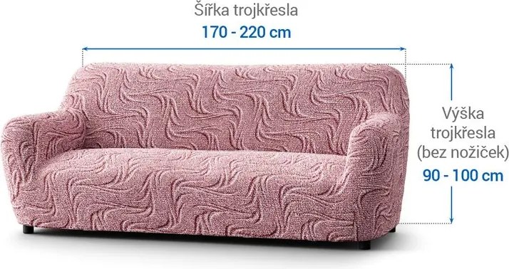Gaico Huse bielastice BRILLANTE bordo fotoliu triplu (l. 170 - 220 cm)