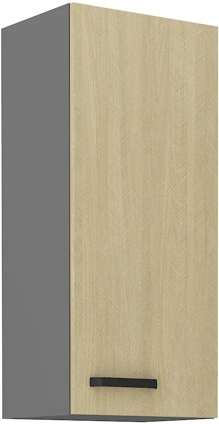 Dulap superior de bucătărie Scarmi 40 G 90 1F (Antracit + Herringbone scandi). 1049748