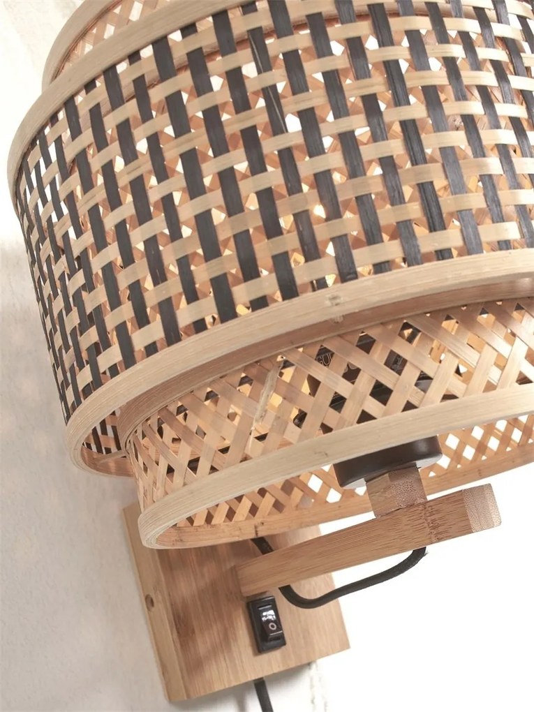 Aplica de perete eco din bambus Bhutan/Shade 2520 bl/nat, nat