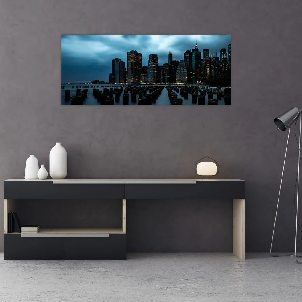 Tablou - Privire spre Zgârâie nori din New York (120x50 cm)